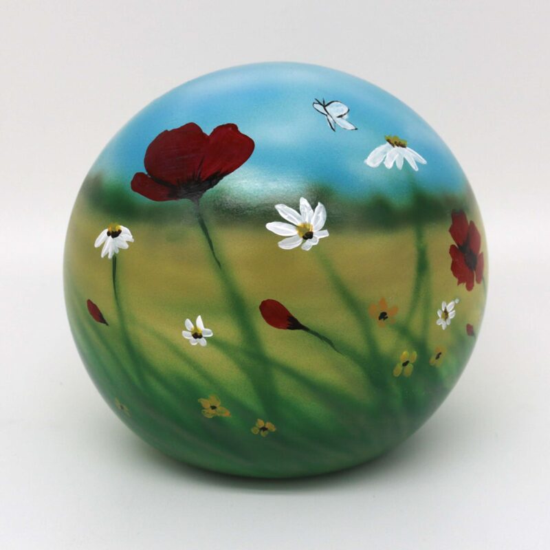 Tierurne Blümchenwiese Kugel