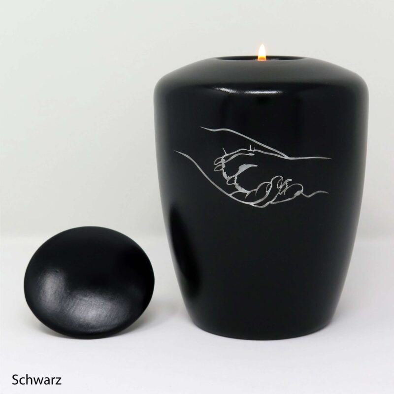 Hundeurne mit Teelicht "Freunde für immer"