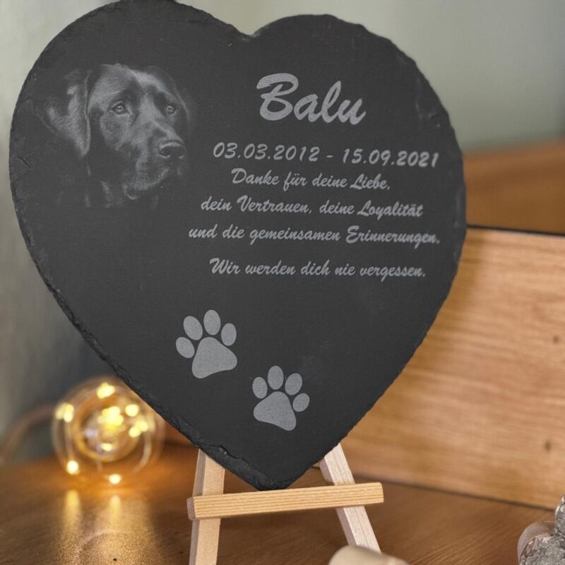 Schieferherz individuell graviert